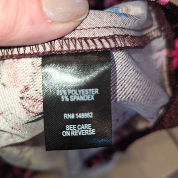 Torrid Womens Dress Size 1 US 1X Brown Floral Velvet Romantic Feminine NWT - Picture 8 of 8